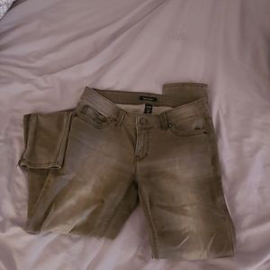 EUC WHBM Grey zip ankle stretch jeans